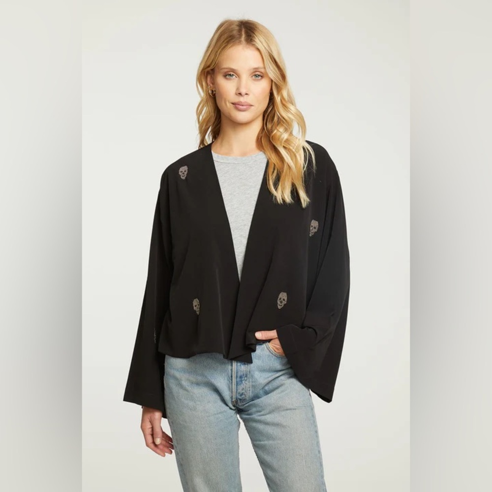 Chaser | Black Skull Embellished Jacket | Women’s Blazer | Medium - Picture 1 of 10